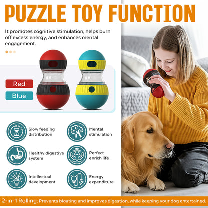 Adjustable Treat Dispensing Dog Ball, ABS Rolling Food Dispenser for Small to Large Dogs – view 6