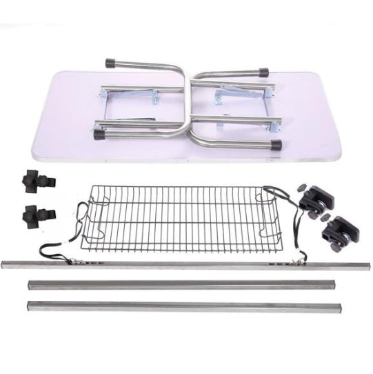 36 Inch Folding Pet Grooming Table with Adjustable Arm &amp; Storage Basket, Black – view 6