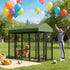 Large Outdoor Dog Kennel with Cover & Rotating Bowl – 94.5 x 48 x 72 in – view 7
