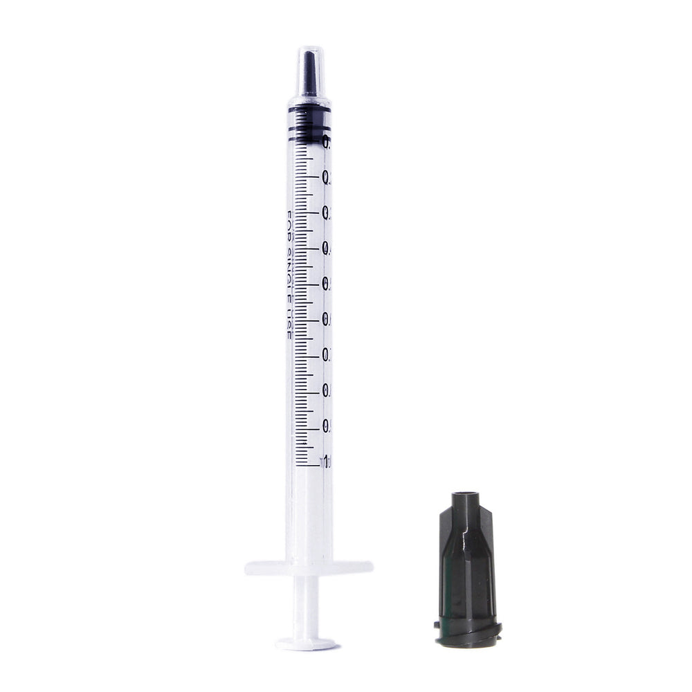 1 ml Needle-Free Syringes with Caps – 25 Pack for Pet Feeding &amp; Liquid Measuring