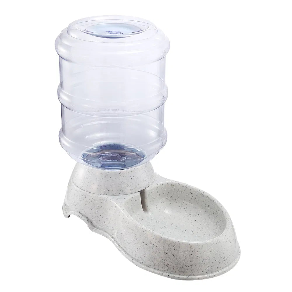 Gravity Pet Water Dispenser, 1 Gallon (3.5 L) Self-Refilling Waterer for Cats &amp; Dogs, Beige – view 6
