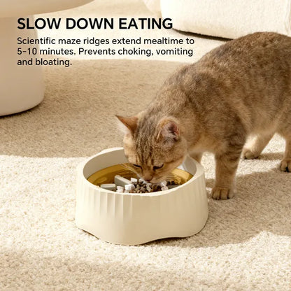 Dual-Purpose Slow Feeder Bowl for Cats &amp; Small Dogs – Switchable Fast/Slow Feeding, Blue – view 3