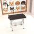 36-Inch Foldable Dog Grooming Table – Stainless Steel Legs, Adjustable Arm & 2 Loops, Black