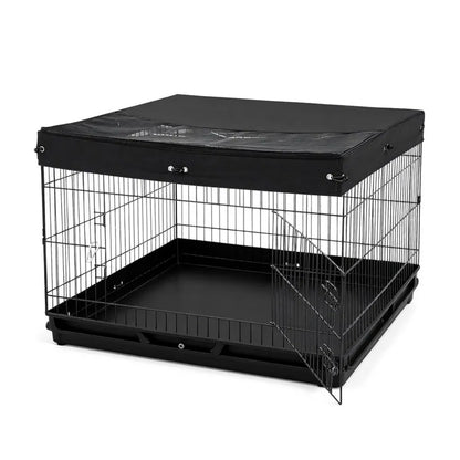 4-Panel Square Dog Playpen with Top Cover &amp; Mat – 36 x 36 x 24 in – view 3
