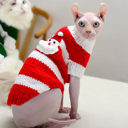 Warm Knit Sweater for Hairless Cats (Sphynx Cat Clothes) – view 8