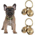 Brass Dog Collar Bells, 4-Pack Loud Copper Bells for Pet Tracking, Gold