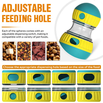 Adjustable Treat Dispensing Dog Ball, ABS Rolling Food Dispenser for Small to Large Dogs – view 4