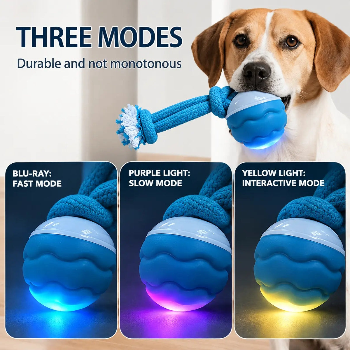 Interactive Dog Tug Ball with Spare Ropes for Medium and Large Dogs, Indoor and Outdoor Play – view 5