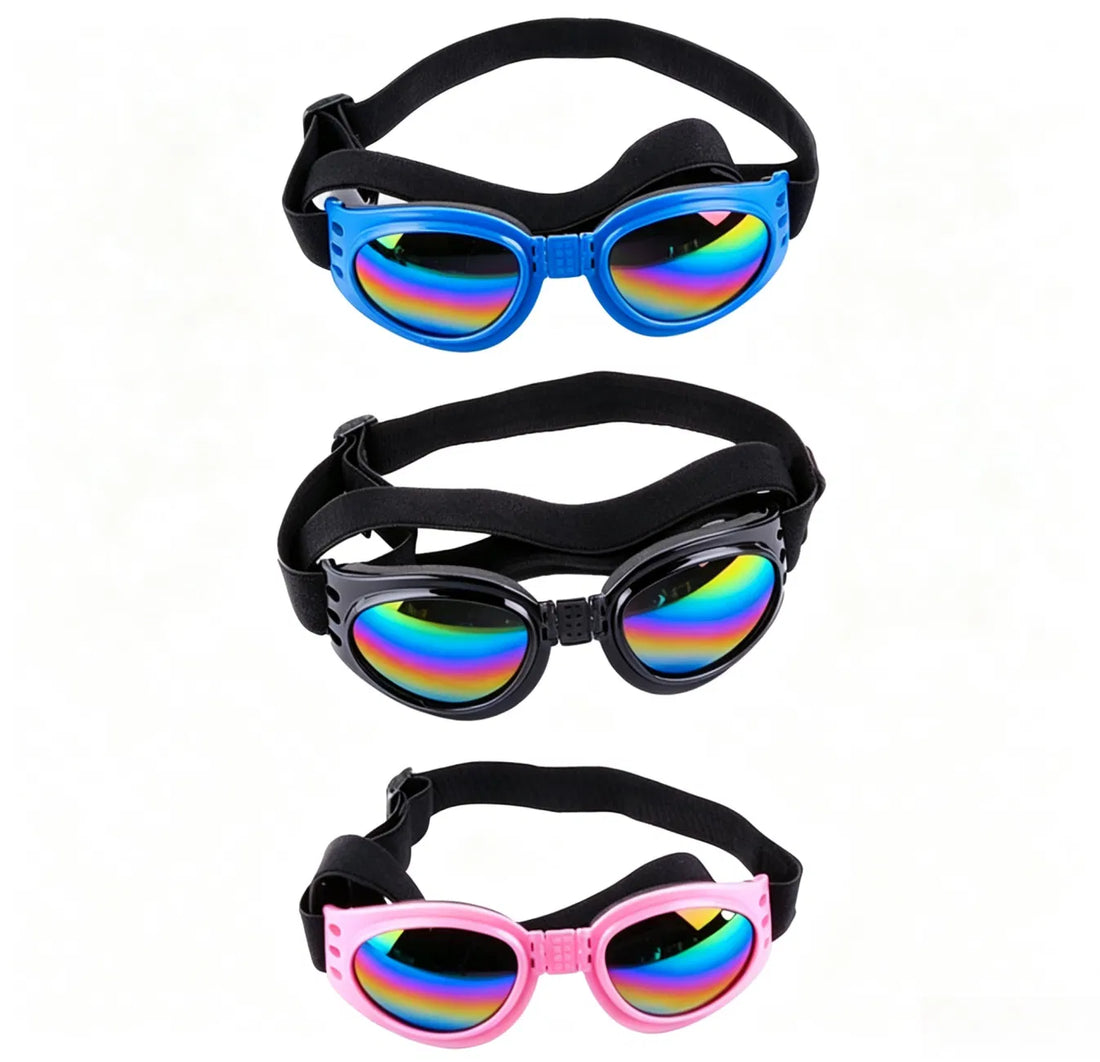 Pet Sunglasses 3-Pack, White, Black &amp; Pink – Foldable Goggles for Small Dogs &amp; Cats – view 2