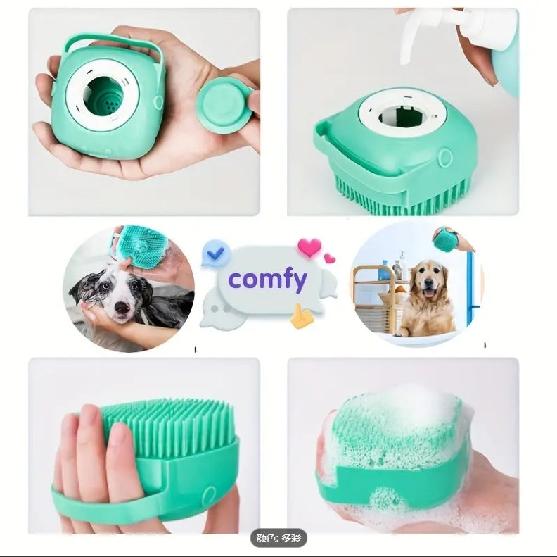7-Piece Pet Grooming Kit – Self-Cleaning Slicker Brush, Flea Comb, Nail Clipper and Bath Brush – view 4