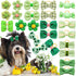 Dog Hair Bows with Rubber Bands 20-Pack – Handmade Rhinestone & Pearl Puppy Bows for Small & Medium Dogs