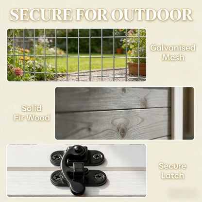 Wooden Outdoor Tortoise Habitat with Run, Basking Area &amp; Large Window for Small Animals – view 4