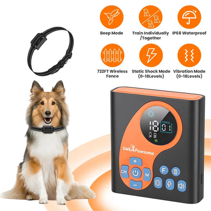 2-in-1 Invisible Dog Fence &amp; Training Collar – 722 ft Range, 18 Levels, IP68 – view 11