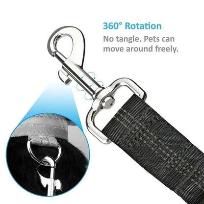 Dog Car Seat Belt 2-Pack – Adjustable Nylon Pet Safety Belt for Dogs &amp; Cats, 16.9–27.2 in, Black – view 5