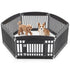 Foldable Plastic Dog Playpen – Rounded Corners, Easy to Clean, Indoor & Outdoor, Black or White – view 2