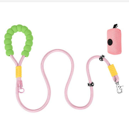 Short Dog Leash with Neck Loop – 39 in Walking Lead for Small &amp; Medium Dogs, Blue, Pink, Purple or Gradient – view 5
