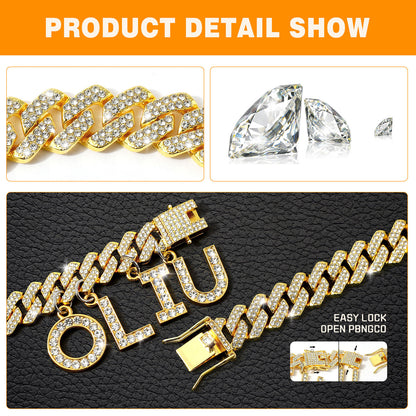 Luxury Metal Alloy Dog Collar – Gold or Silver Walking Collar, 25–50 cm (9.8–19.7 in) – view 3
