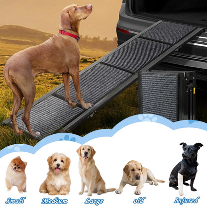 Folding Dog Ramp for Car, SUV &amp; Truck – 71 in Long, 19 in Wide, Non-Slip Surface – view 6
