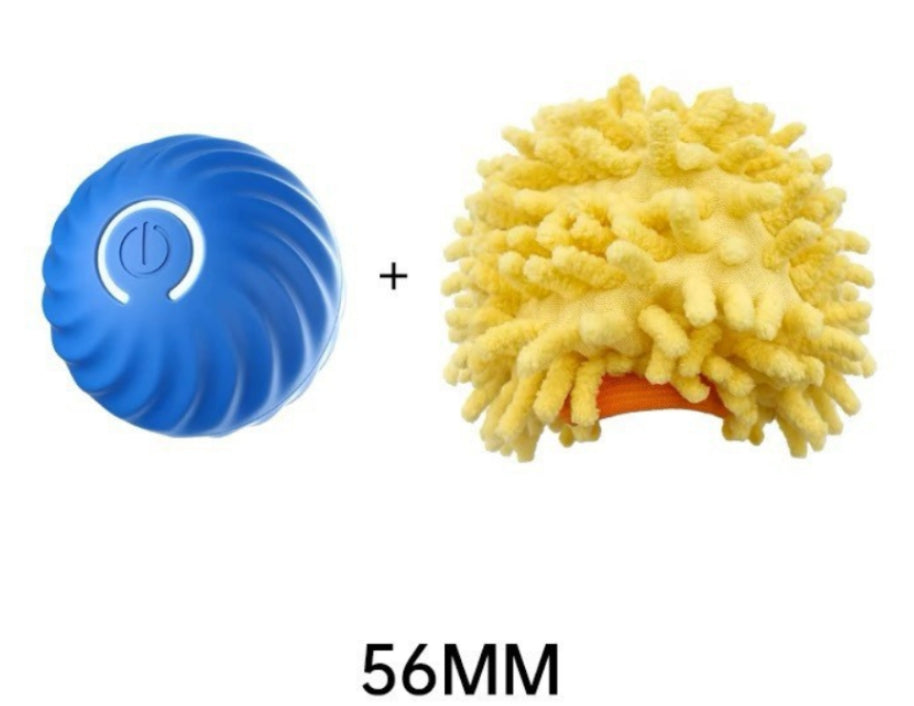 USB Jumping Ball Dog Toy – Bouncy Ball with Spare Shells &amp; Spiky Sleeves, Blue or Orange – view 24