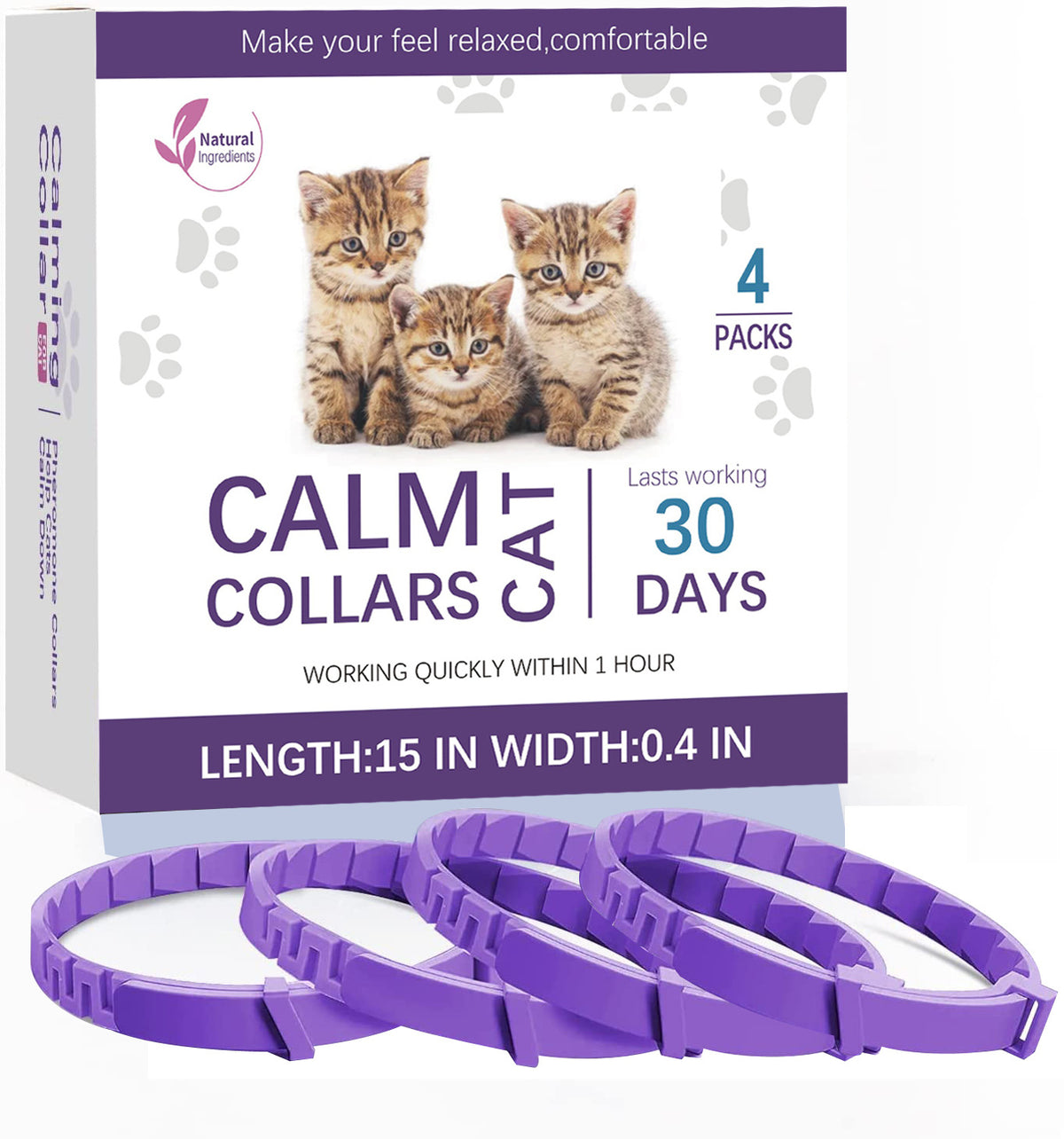 Scented Adjustable Collar for Cats &amp; Dogs – Plastic Band Multi-Pack, 3 or 4 Pack – view 12