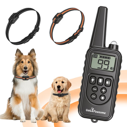 Rechargeable Dog Training Collar with Remote – 875 Yards, IP68 Waterproof, 1 or 2 Collars – view 2