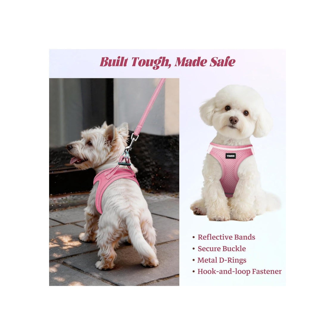 No-Pull Reflective Dog Harness &amp; Leash Set – Breathable Mesh, Step-In, X-Small – view 2