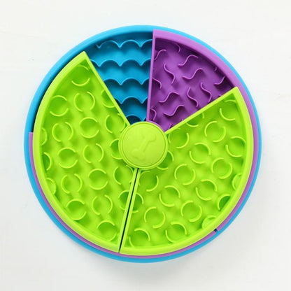 3-in-1 Rotating Dog Slow Feeder and Lick Mat – Holds 2 Cups, for Medium &amp; Large Dogs, Green – view 3