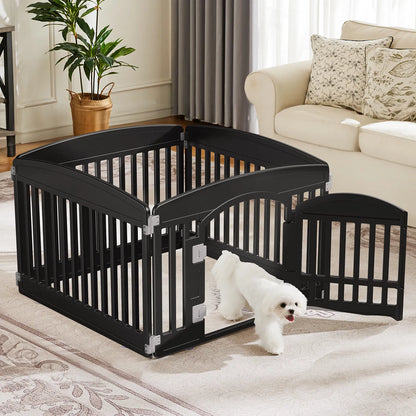 Folding Plastic Pet Playpen – Portable Dog Fence for Small to Medium Dogs, Easy to Clean – view 5