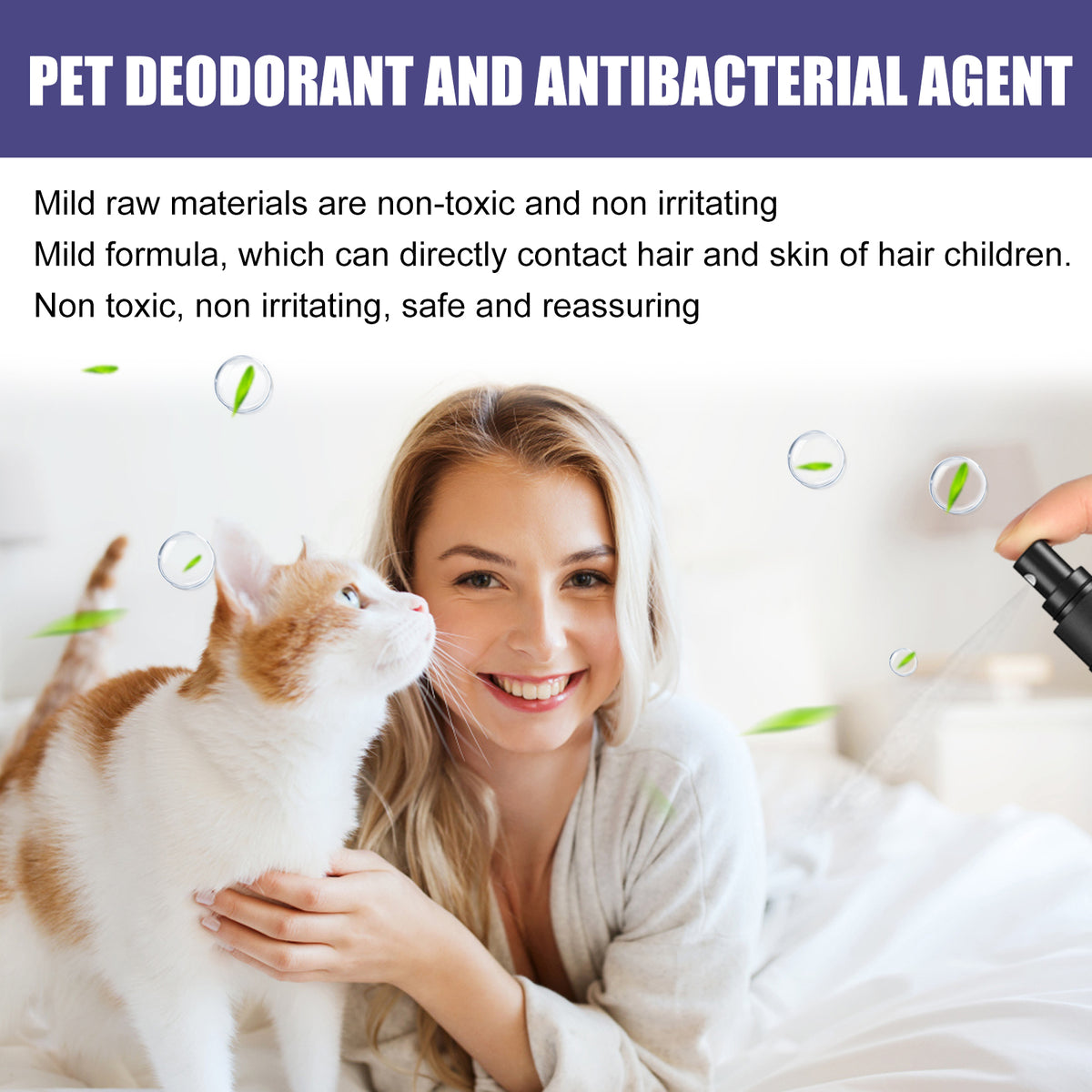 Pet Odor Eliminator Spray – Aloe &amp; Portulaca, 2 fl oz – view 3