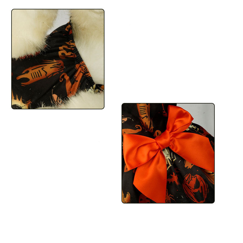 Halloween Pumpkin Dog Dress – Mesh Tutu Costume for Small Dogs – view 4
