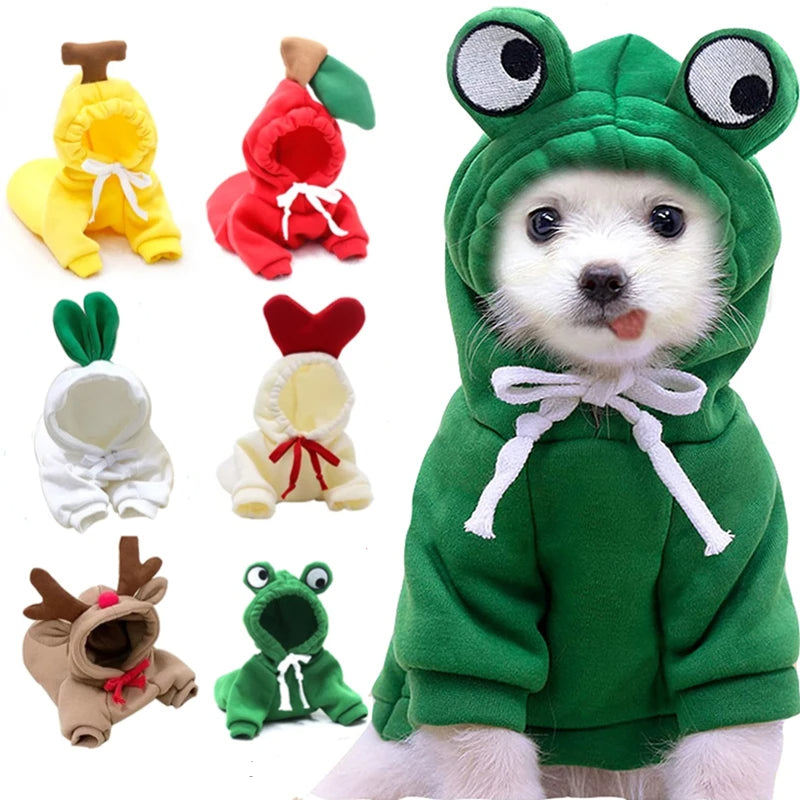 Fruit &amp; Veggie Drawstring Dog Hoodie for Small Dogs &amp; Cats, 7 Cute Styles – view 2