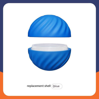 USB Jumping Ball Dog Toy – Bouncy Ball with Spare Shells &amp; Spiky Sleeves, Blue or Orange – view 7