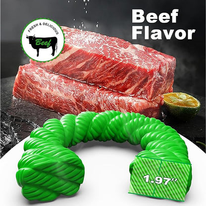 Natural Rubber Horseshoe Dog Chew Toy for Medium and Large Dogs, Green – view 7