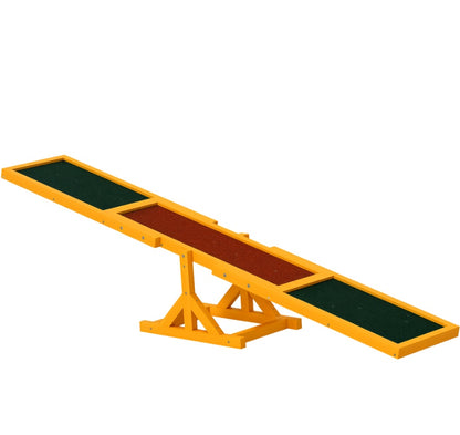 Wooden Dog Agility Seesaw for Training and Exercise, 71 in Long, Natural Wood Finish – view 2