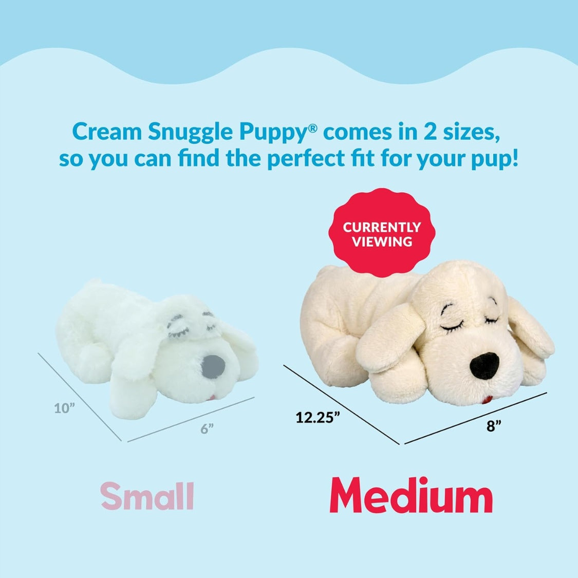 Heartbeat Puppy Comfort Toy – Plush Sleep Buddy with Heat Pack for Crate Training, Cream – view 4