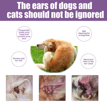 Alcohol-Free Pet Ear Rinse for Dogs and Cats – 4 fl oz (118 ml) with Cotton Swabs – view 6
