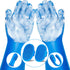 6-Piece Silicone Pet Bath Kit with Grooming Gloves, Bath Brushes & Finger Toothbrushes, Blue
