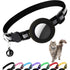 Breakaway Cat Collar with Tracker Holder – Reflective Nylon, Waterproof Case, Adjustable 8.7–13.8 in, Black