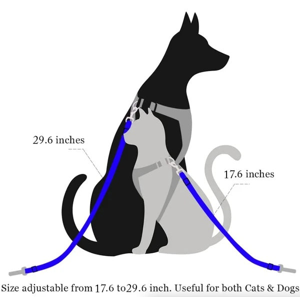Dog Car Seat Belt 2-Pack – Adjustable Nylon Pet Safety Belt for Dogs &amp; Cats, 16.9–27.2 in, Black – view 3