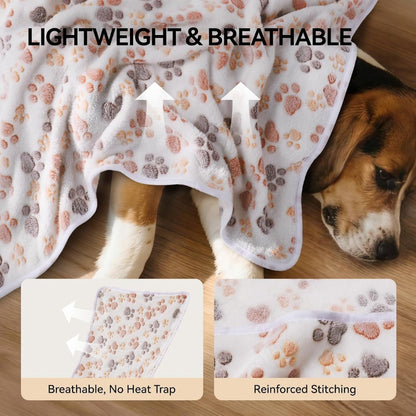 Soft Fleece Dog Blankets, 3-Pack – Fluffy Pet Throws for Beds, Sofas &amp; Crates – view 3
