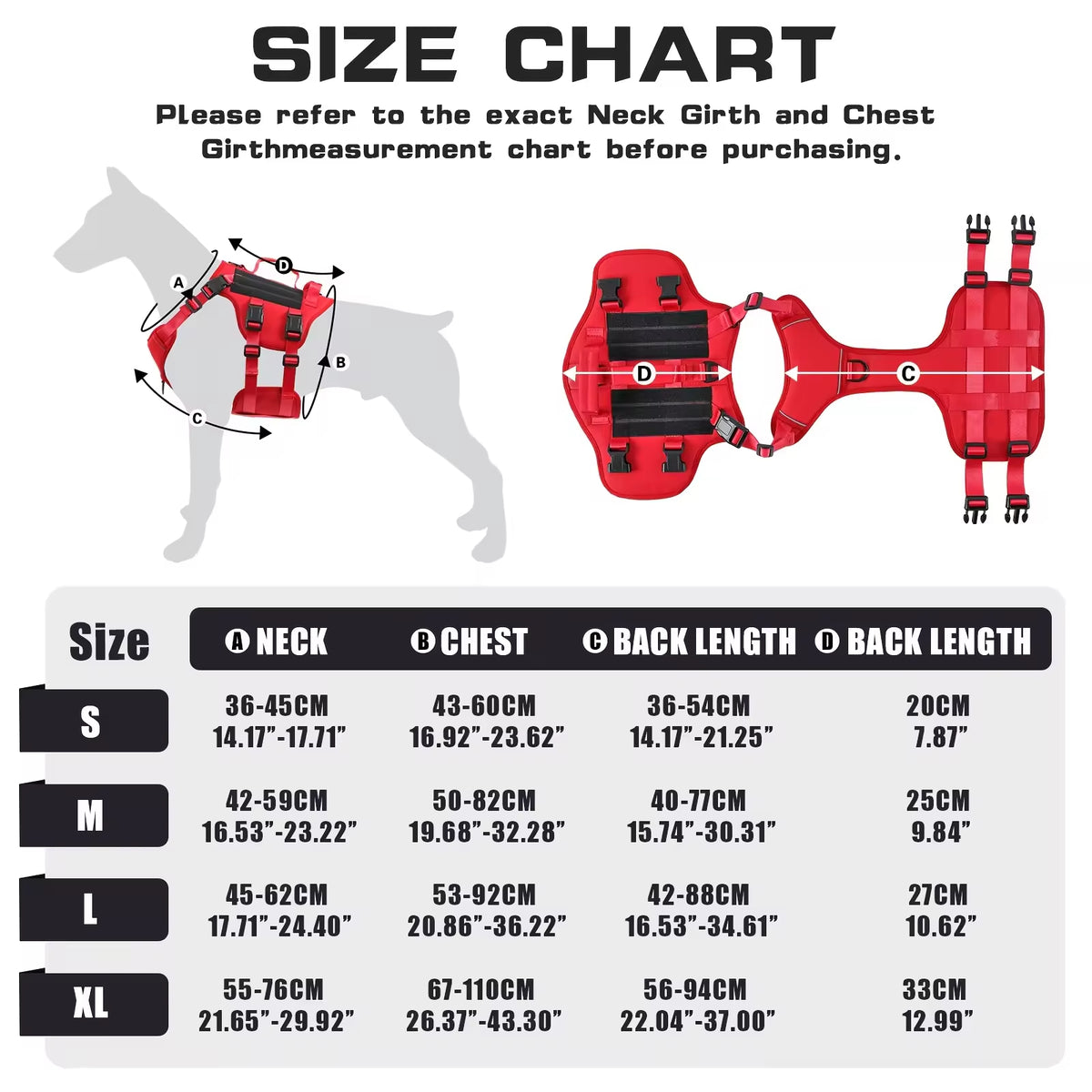 Tactical Dog Harness Vest – 1000D Nylon, Reflective, Dual Handles, Adjustable, S–XL – view 2