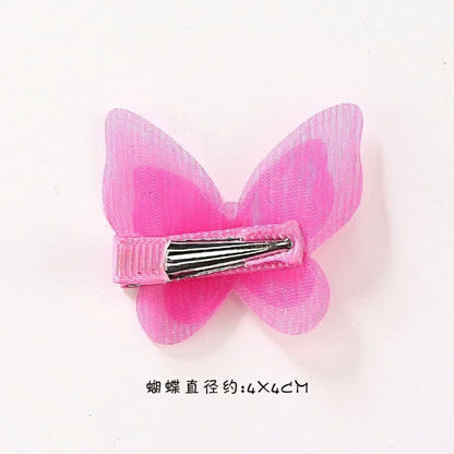 Butterfly Pearl Pet Hair Clips 10-Pack – Bowknot Grooming Accessories for Dogs &amp; Cats, Mixed Colors – view 3