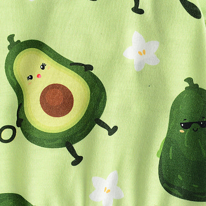 Four-Legged Cotton Dog Pajamas Jumpsuit, One-Piece Pet Onesie in Grass Green – view 3