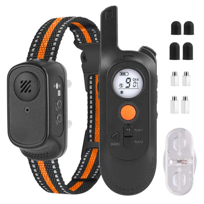 Remote Dog Training Collar with Voice Recording – 984 ft, Beep, Vibration &amp; Static, Rechargeable