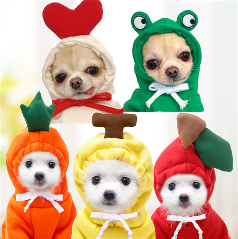 Fruit &amp; Veggie Drawstring Dog Hoodie for Small Dogs &amp; Cats, 7 Cute Styles – view 5