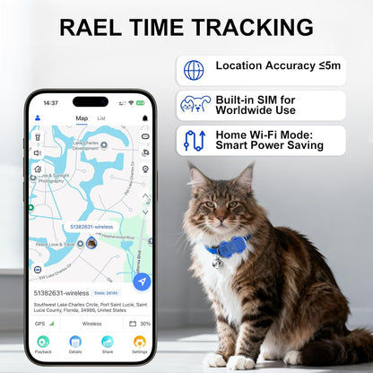Real-Time Dog GPS Tracker – Geofence Alerts, Sound &amp; Light Finder, IP67 Waterproof (App Subscription Required) – view 4
