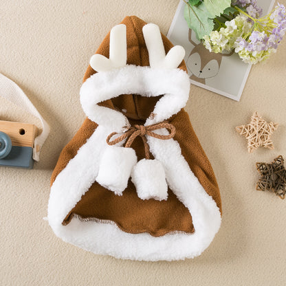 Christmas Pet Cloak – Red Riding Hood &amp; Reindeer Cape
