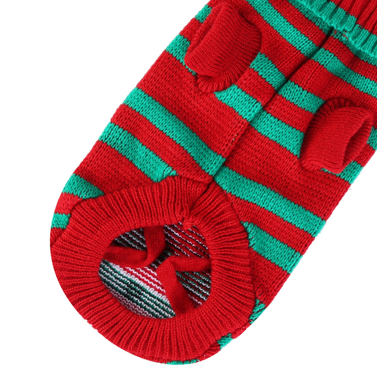 Christmas Turtleneck Pet Sweater with Snowman or Pom-Pom Stripes for Small Dogs &amp; Cats – view 10