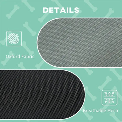 Elevated Dog Cot Bed with Canopy – Breathable Mesh, Steel Frame, Foldable with Travel Bag, Grey/Black – view 7