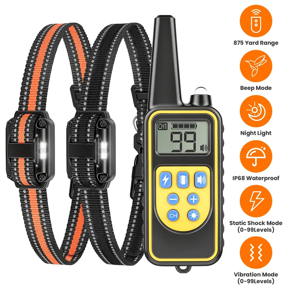 Remote Dog Training Collar – 875 Yard Range, 4 Modes, IP68 Waterproof, 1 or 2 Collars – view 14